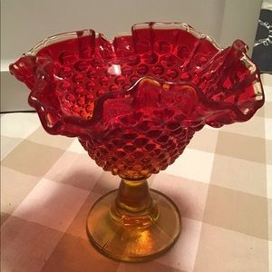 Fenton Amberina Compote